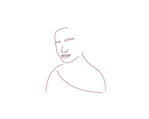 Termikus ionizáció száj környékén Termikus ionizáció száj környékén line art